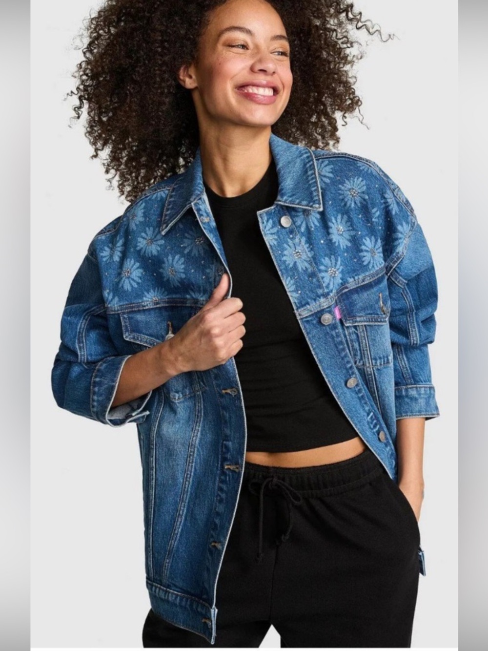 Victoria Secret Denim Trucker Jacket Extra Small